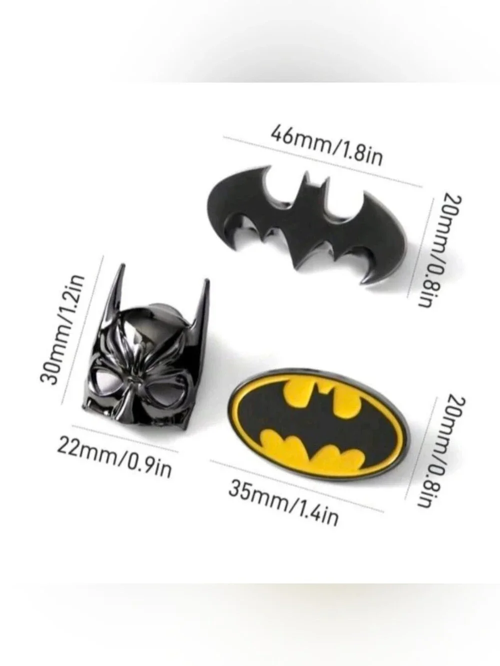 Set Of 3 Batman Pin